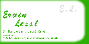 ervin lessl business card